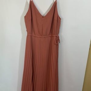 ASOS Design Shoulder Strap Pleated Dress